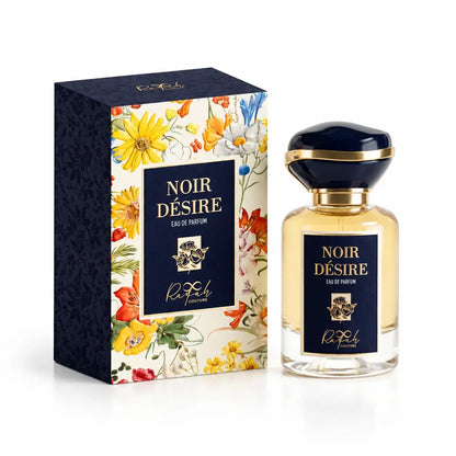 Noir Désire Eau de Parfum bottle with dark, elegant packaging.